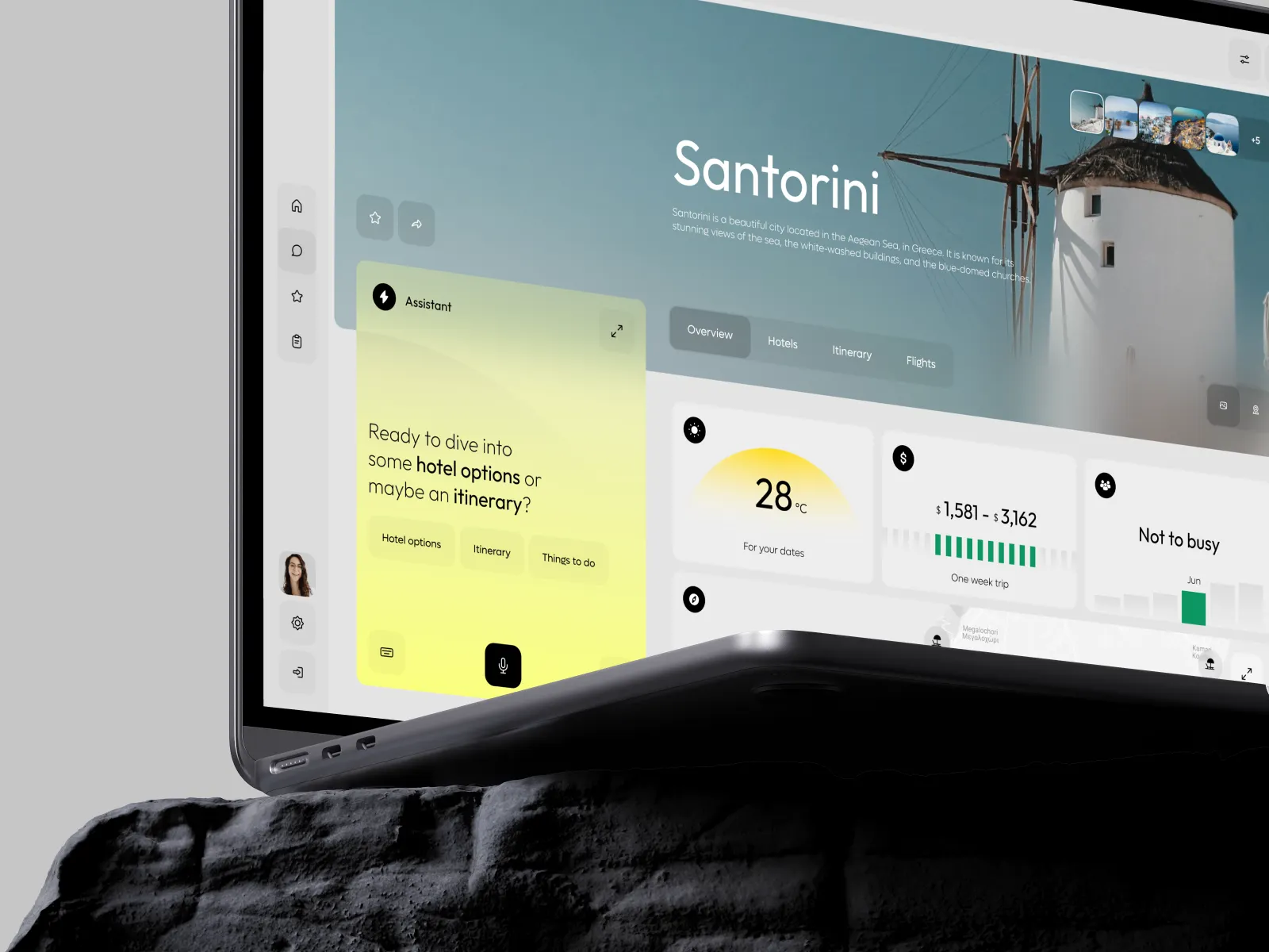 Product interface mockup