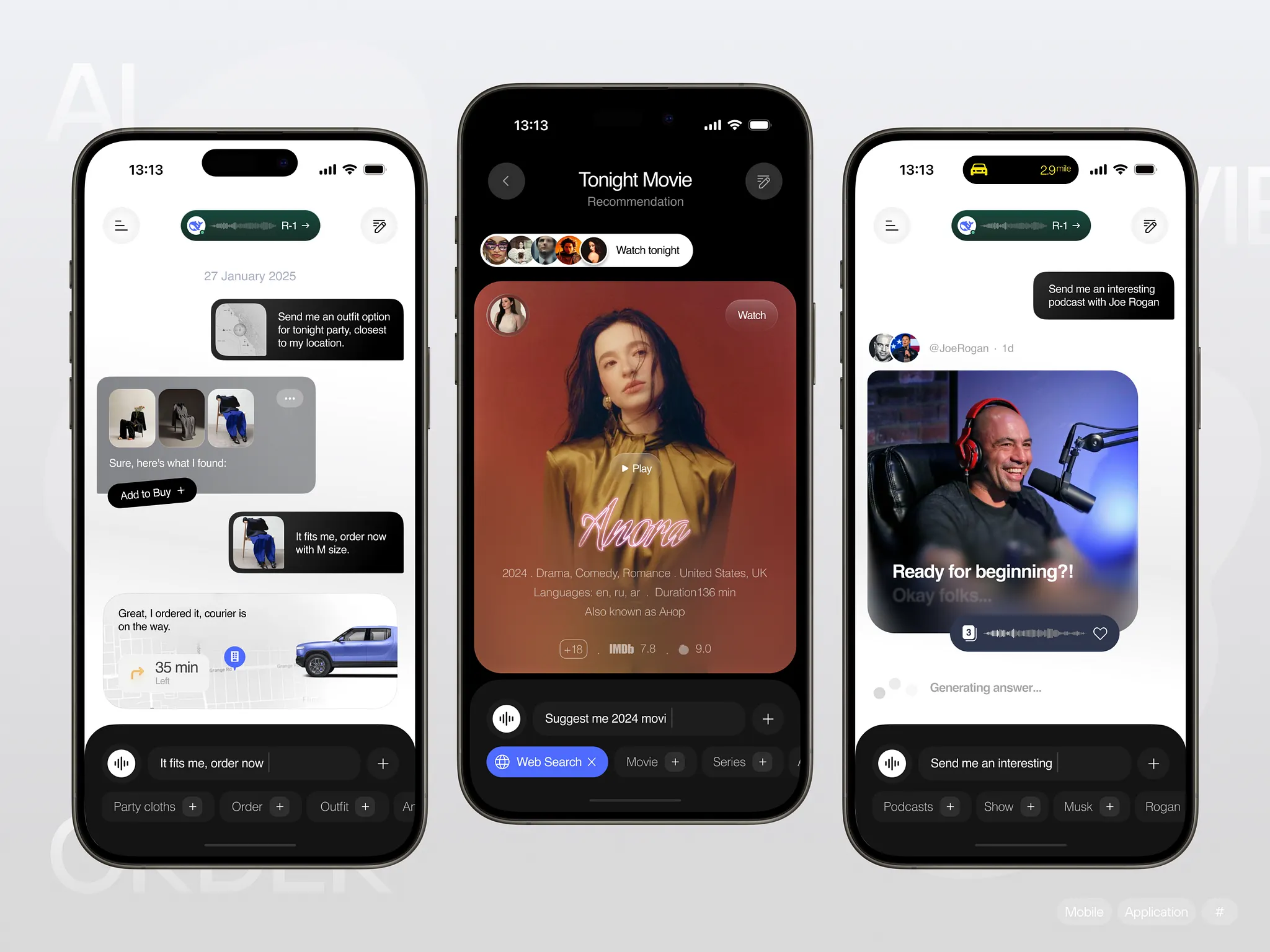 Product interface mockup