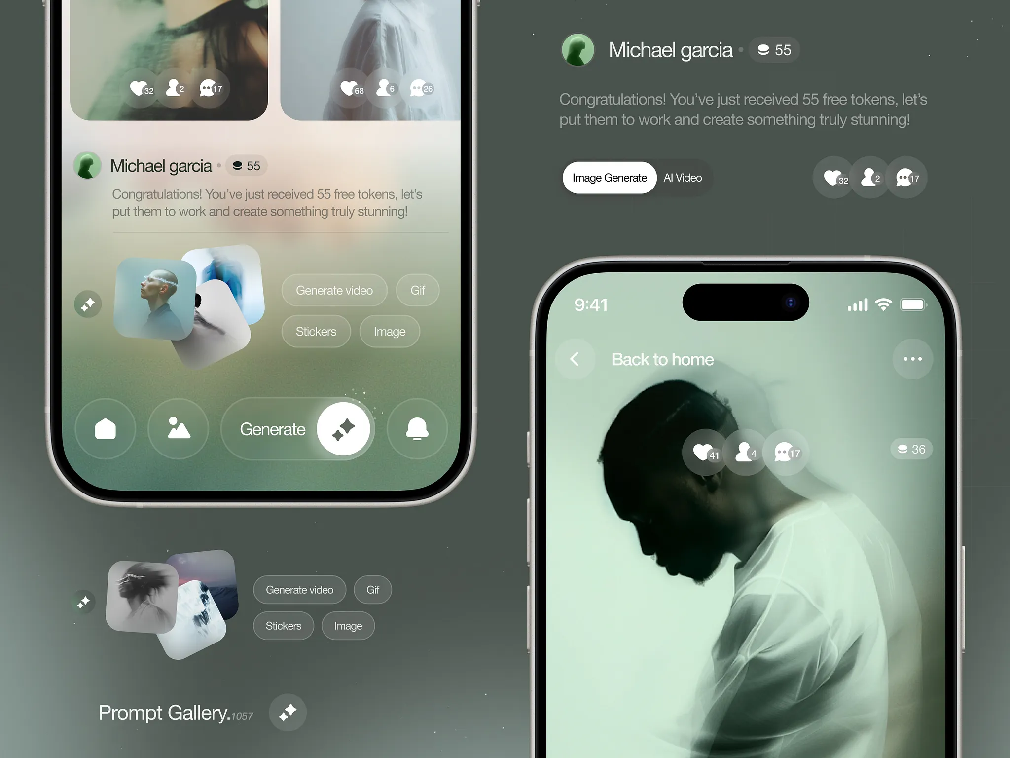 Product interface mockup